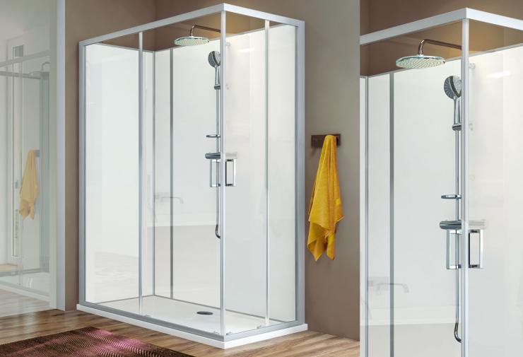 Cabine de douche rectangulaire Andrez Bajon/ Dupont Est