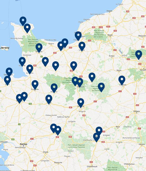 Maillard - Cartes des points de vente